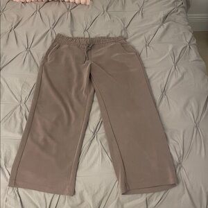 Athleta Casual Brown Wide-Leg Pants crop